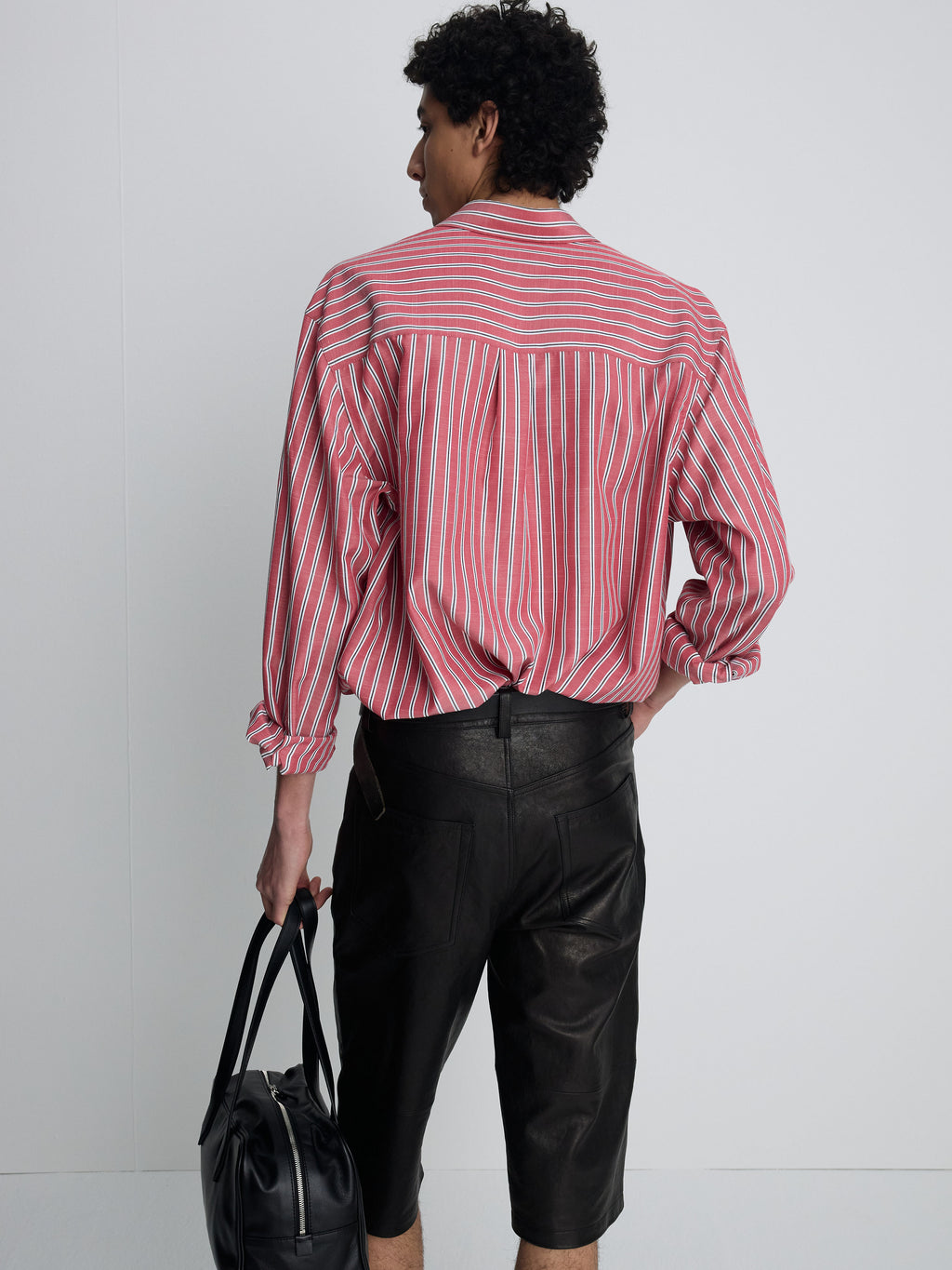 STRIPED COTTON BLEND SHIRT_ RED STRIPE