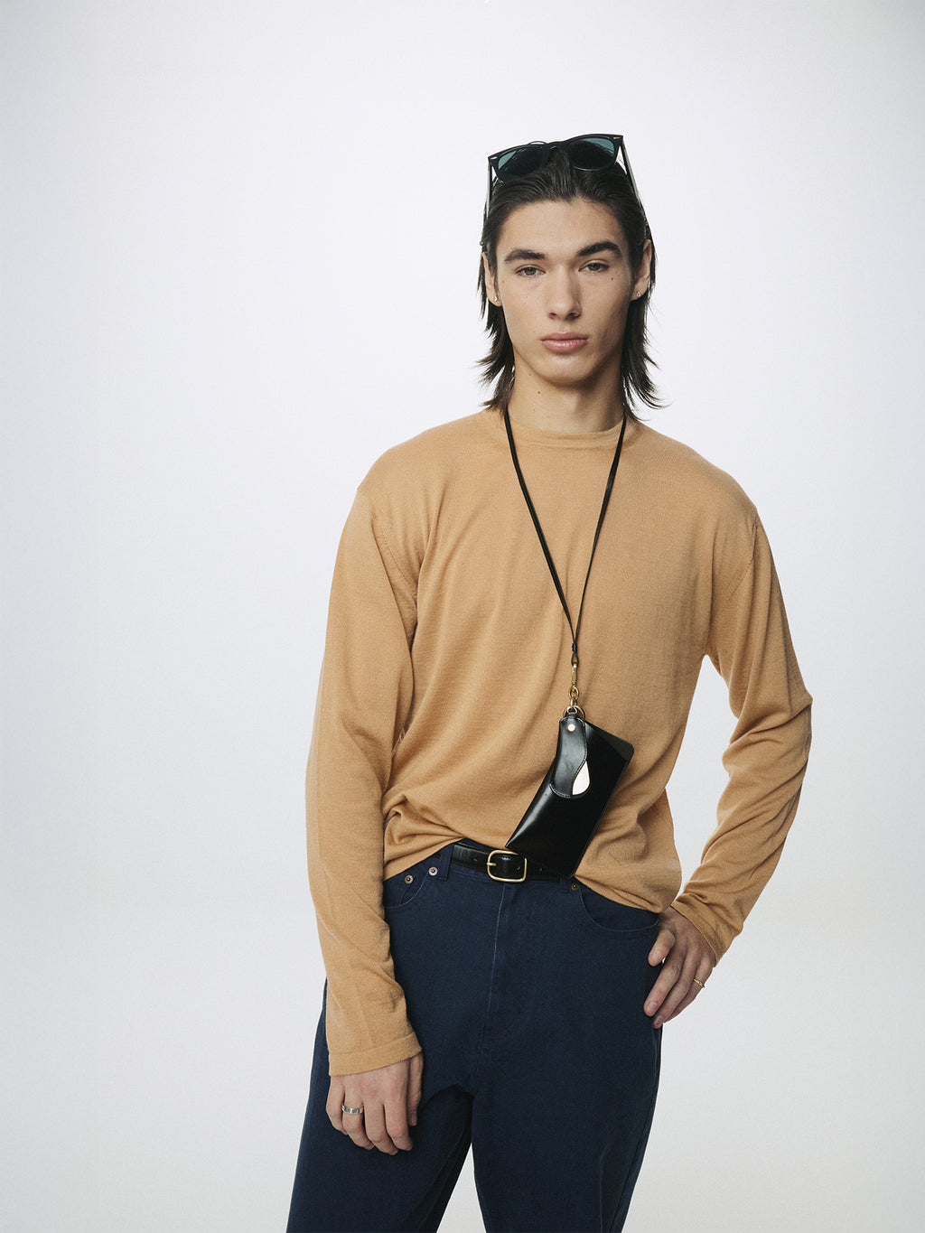 FEATHER-WEIGHT WOOL LONGSLEEVE KNIT_ CUSTARD BEIGE