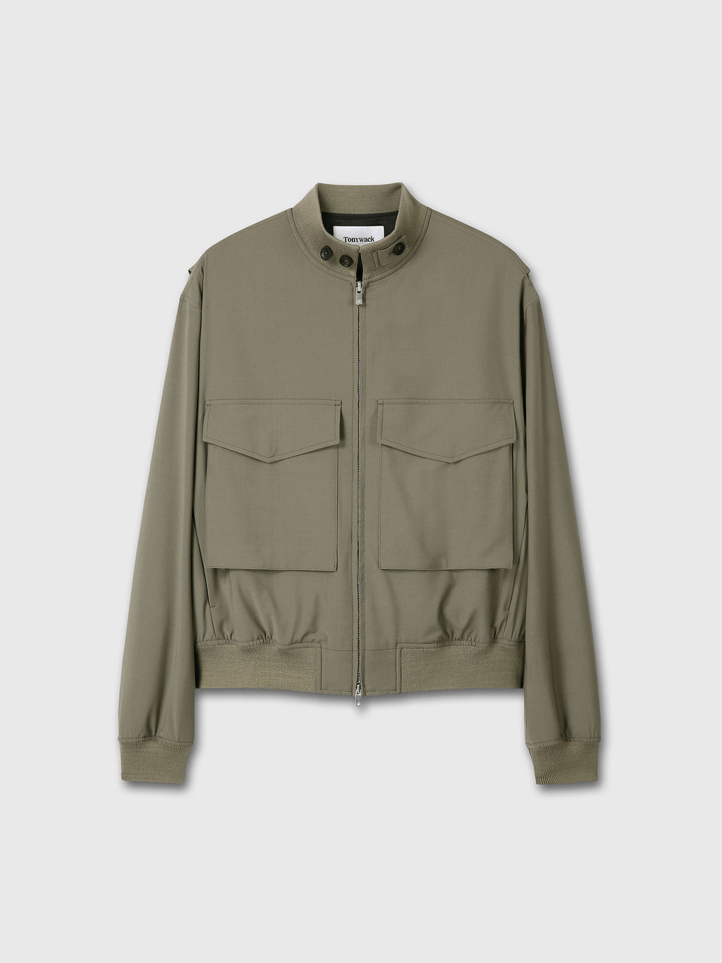 LIGHT WOOL WEB JACKET_ OLIVE