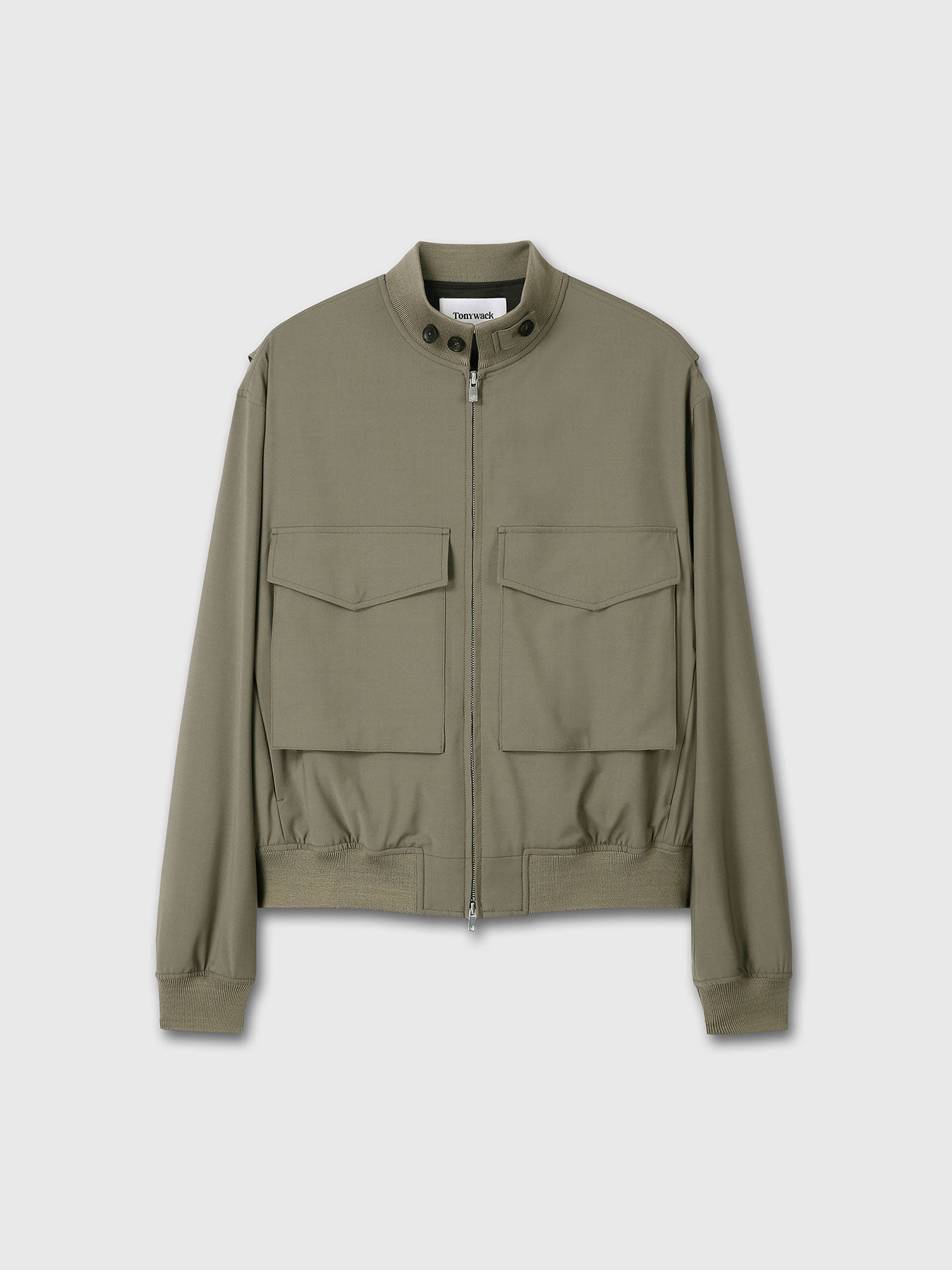 LIGHT WOOL WEB JACKET_ OLIVE