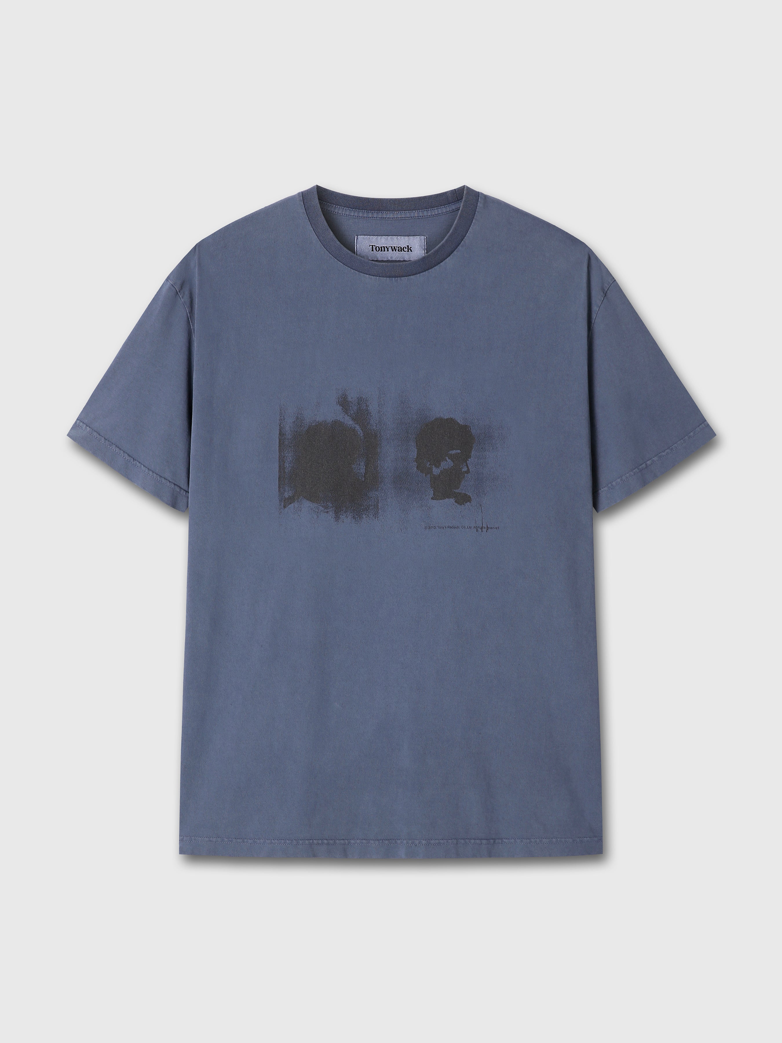 GARMENT DYED PROFILED T-SHIRT_ FADED PURPLE BLUE