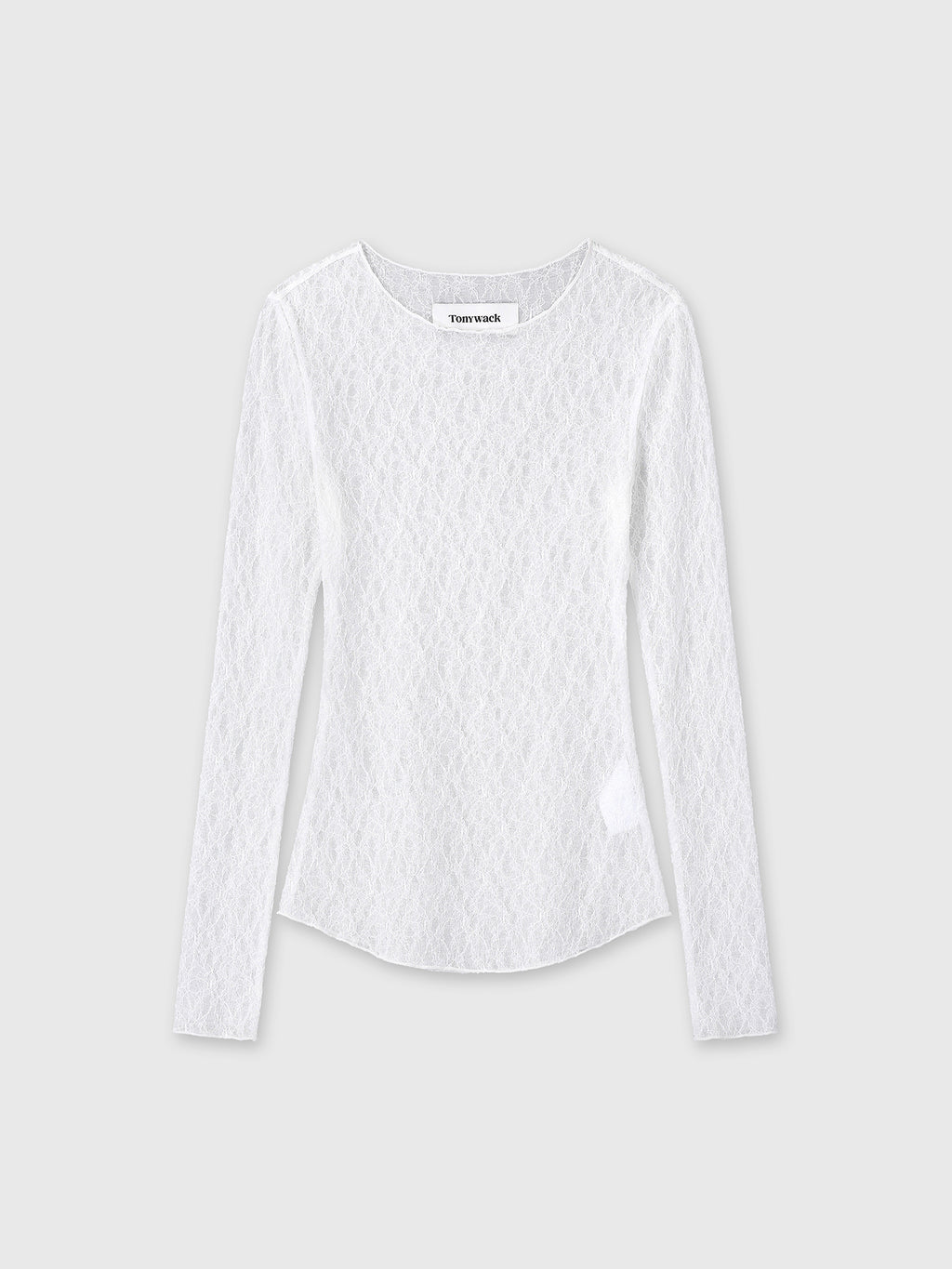 (W) LACE LONG SLEEVE TOP_ OFF WHITE