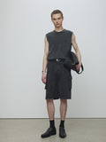 GARMENT-DYED PATCH POCKET SLEEVELESS_ FADED BLACK