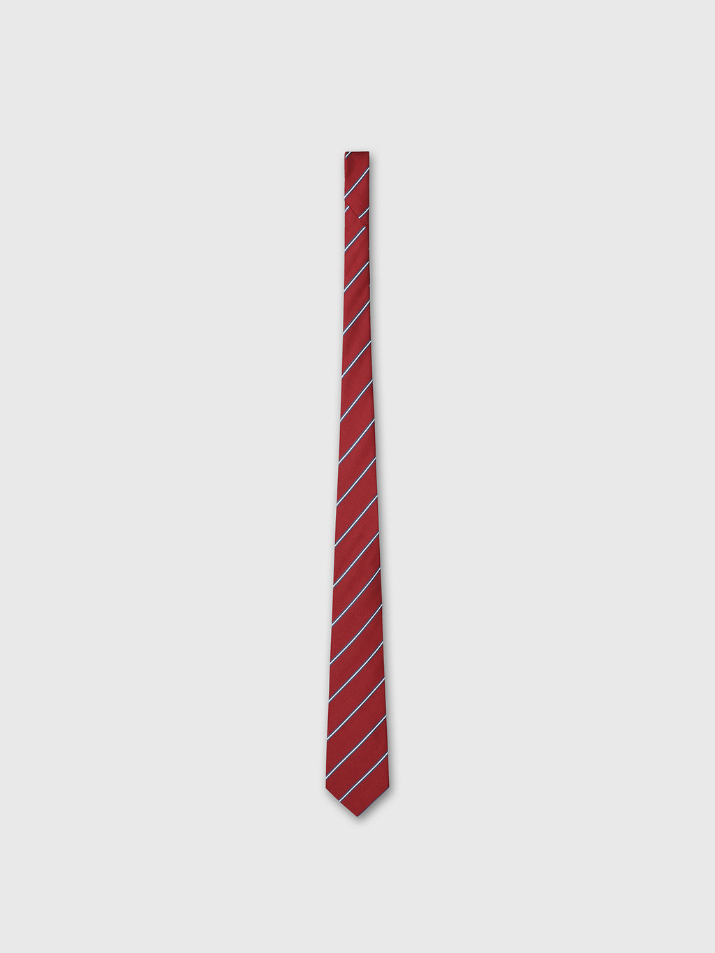 STRIPED SILK TIE_ RED/NAVY/WHITE