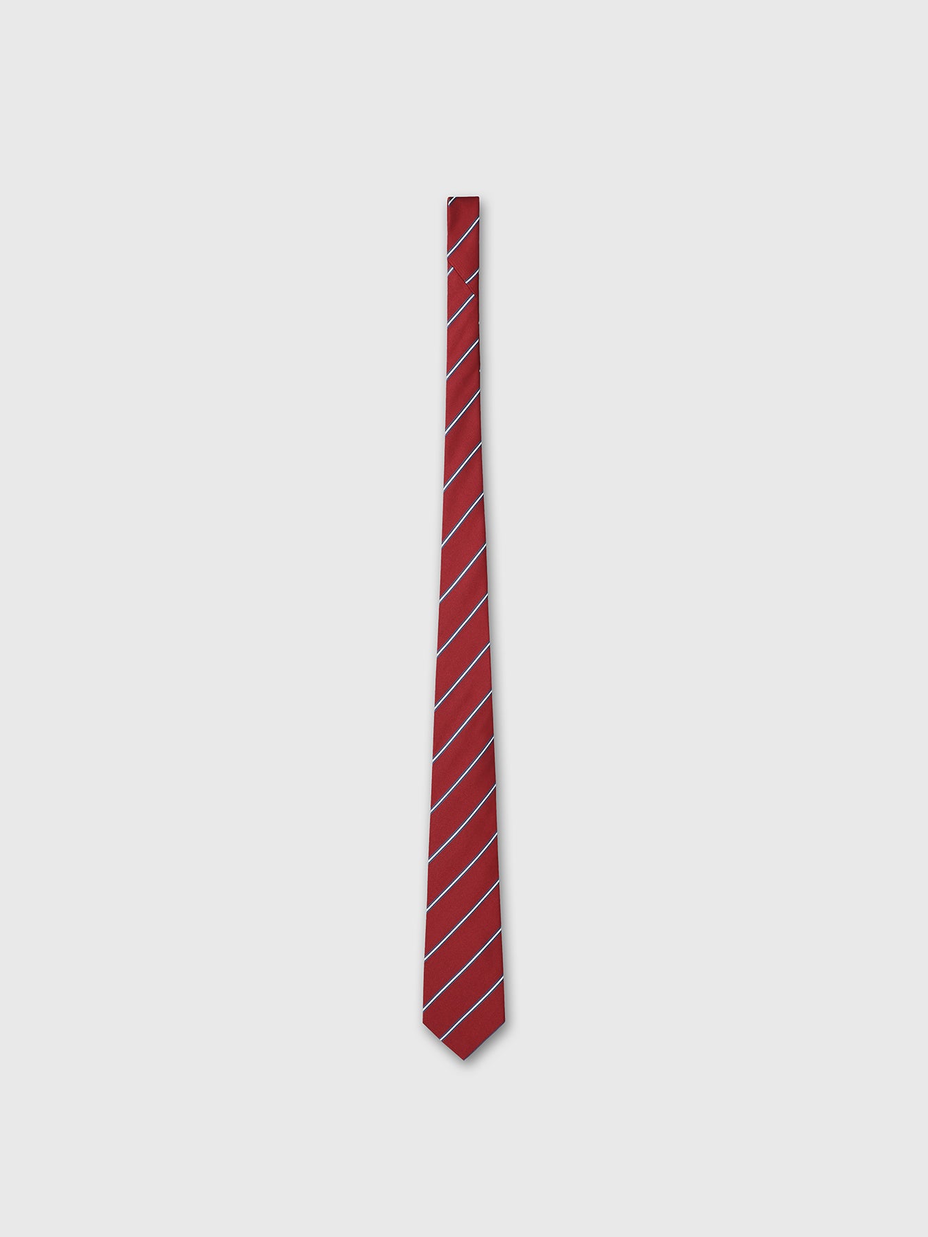 STRIPED SILK TIE_ RED/NAVY/WHITE