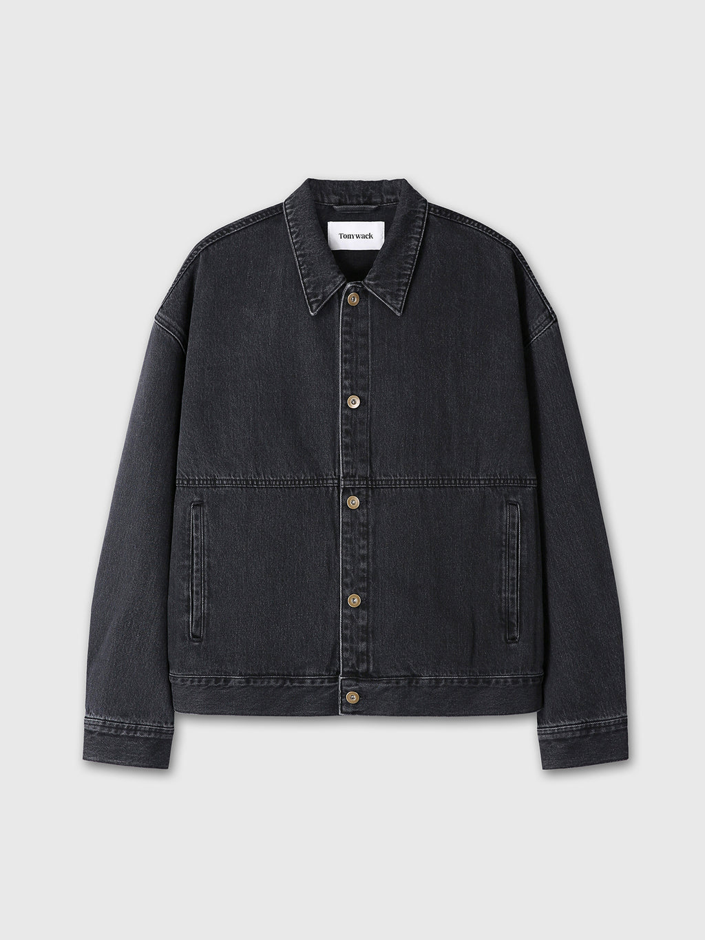 RELAXED DENIM BLOUSON JACKET_ FADED BLACK