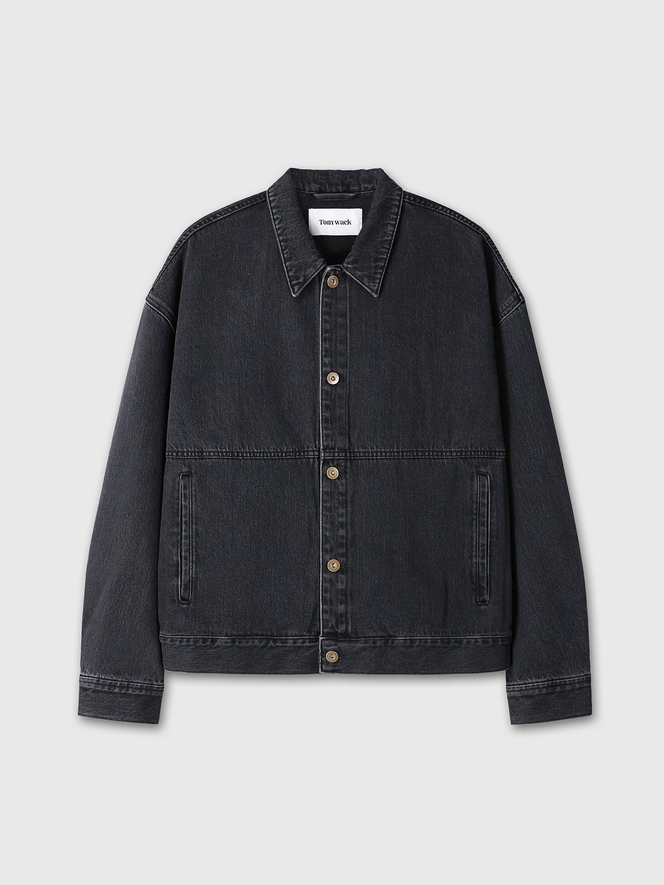 RELAXED DENIM BLOUSON JACKET_ FADED BLACK