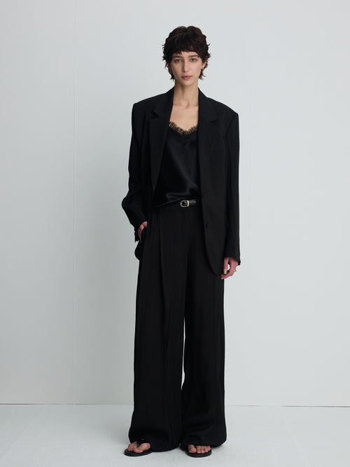 (W) AIRY TAILORED JACKET_ BLACK