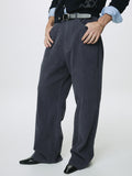 WASHED CORDUROY WIDE-LEG PANTS_ PURPLE NAVY