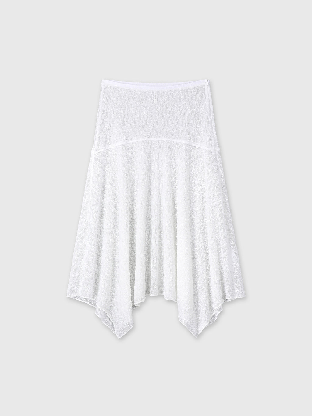 (W) LACE DRAPED SKIRT_ OFF WHITE