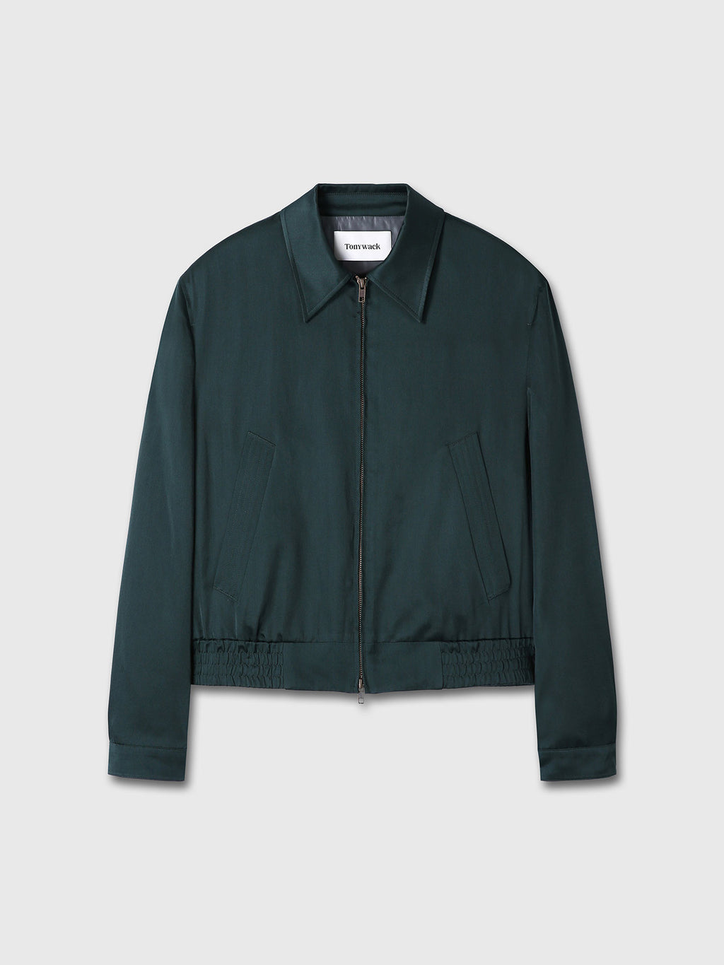 SILK COTTON SWING JACKET_ DARK GREEN