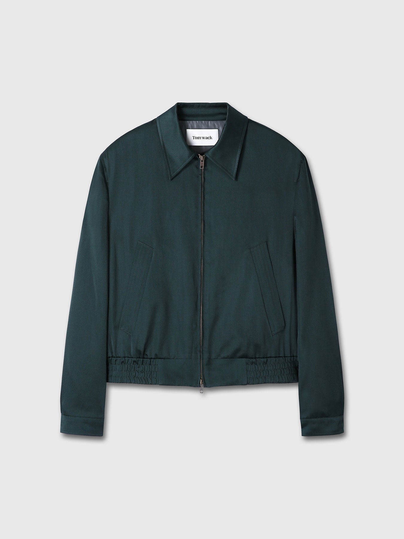 SILK COTTON SWING JACKET_ DARK GREEN