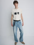 GARMENT DYED PROFILED T-SHIRT_ SALT PIGMENT