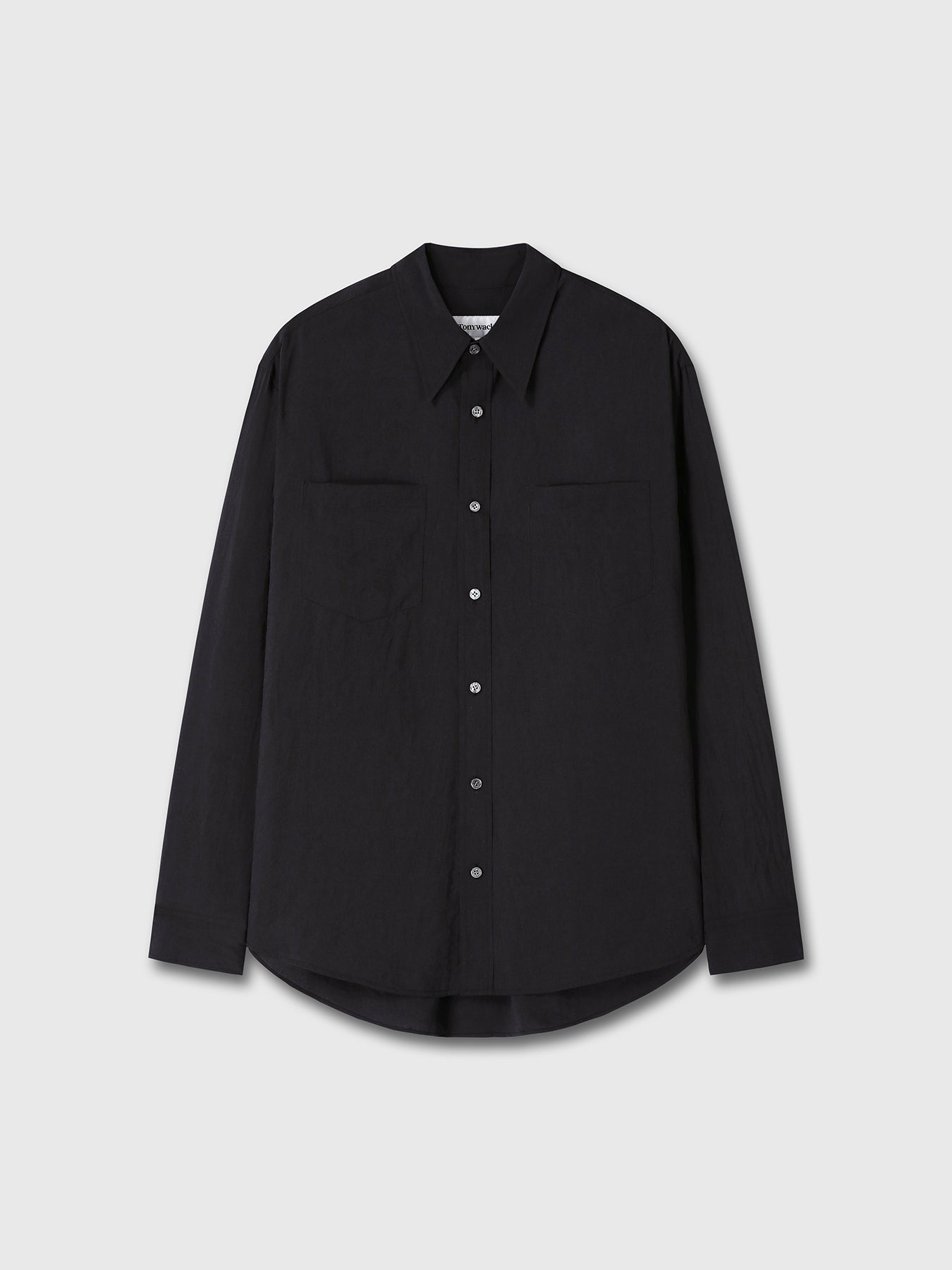 SILK CREPE SHIRT_ BLACK