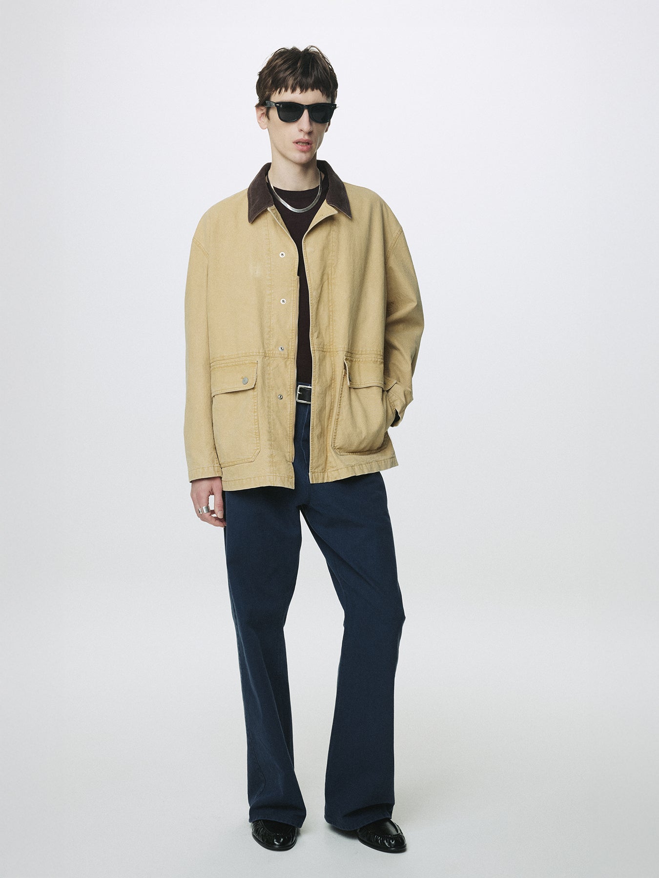 GARMENT WASHED BARN JACKET_ FADED BEIGE