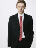 STRIPED SILK TIE_ RED/NAVY/WHITE