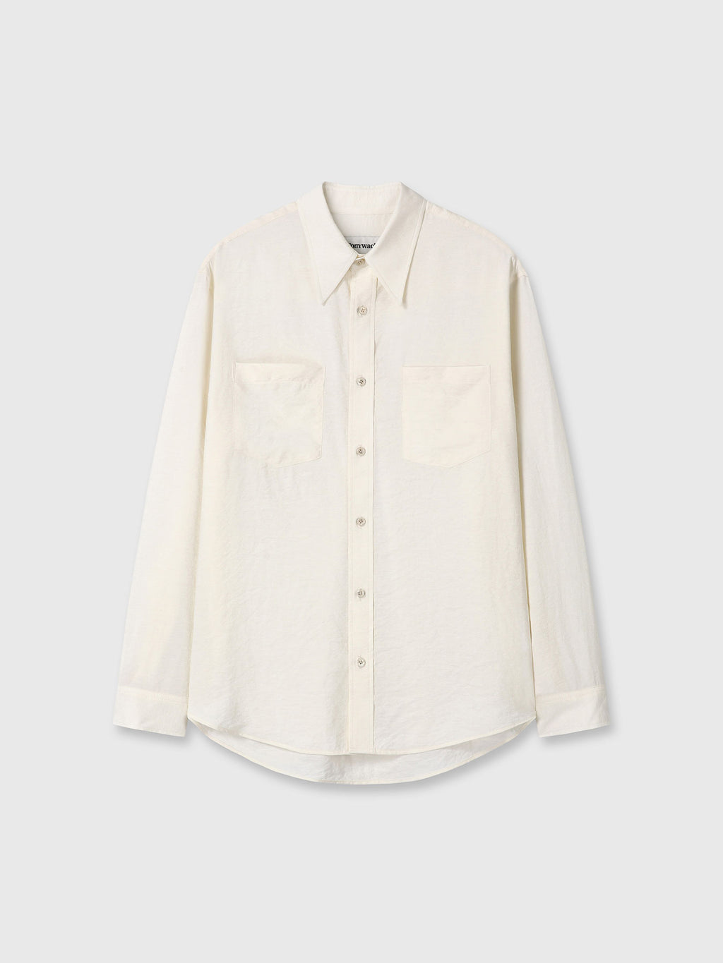 SILK CREPE SHIRT_ ECRU