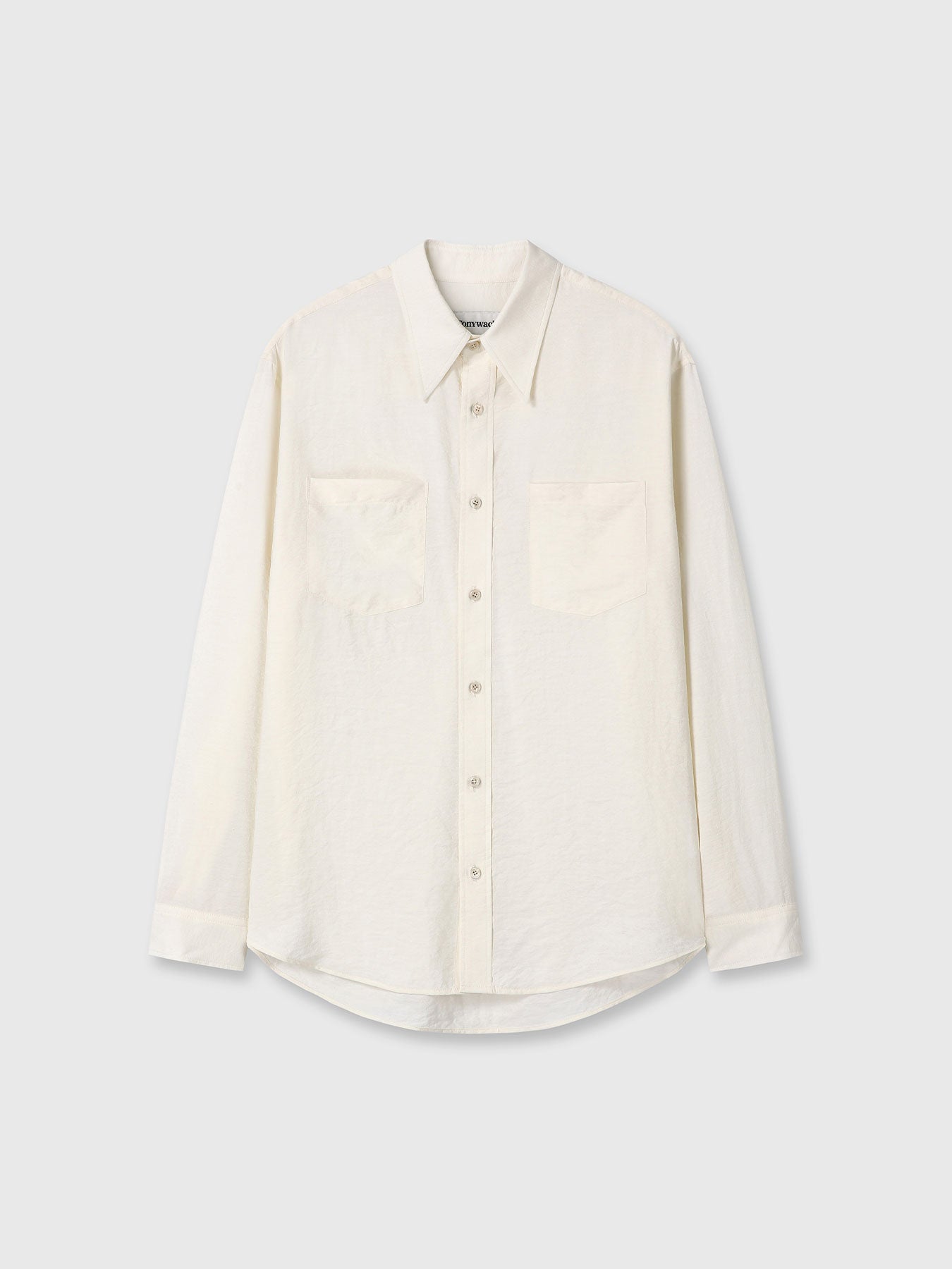 SILK CREPE SHIRT_ ECRU