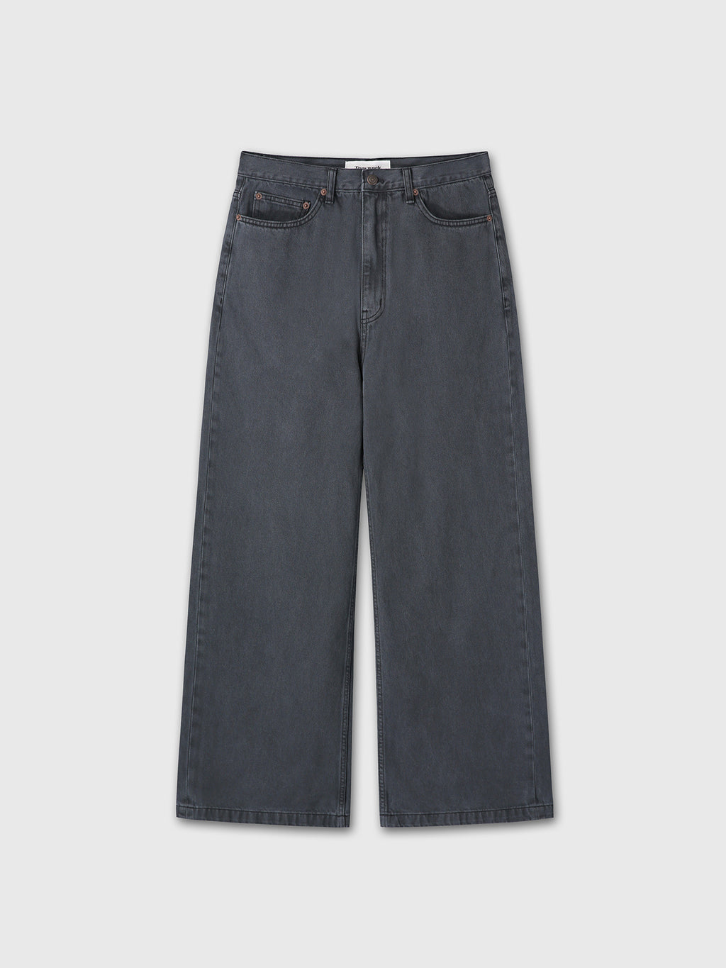 WIDE-LEG DENIM JEANS_ FADED CARBON