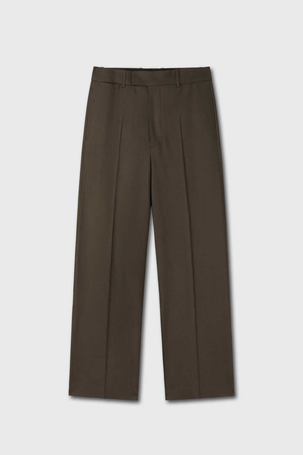 Wool and Cashmere Wide-leg Trousers_ Taupe Brown