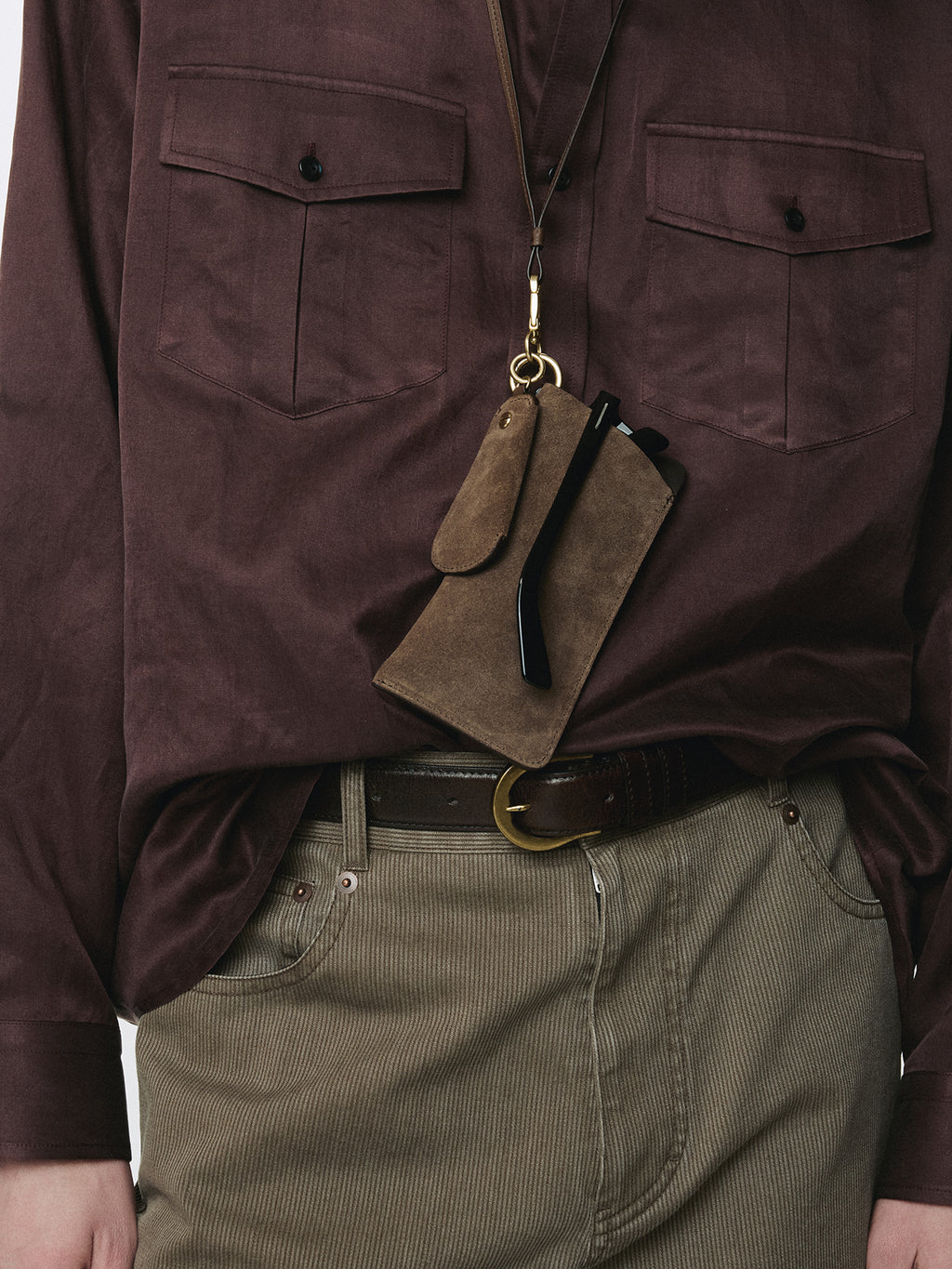 SUEDE ESSENTIAL STRAP_ TOBACCO