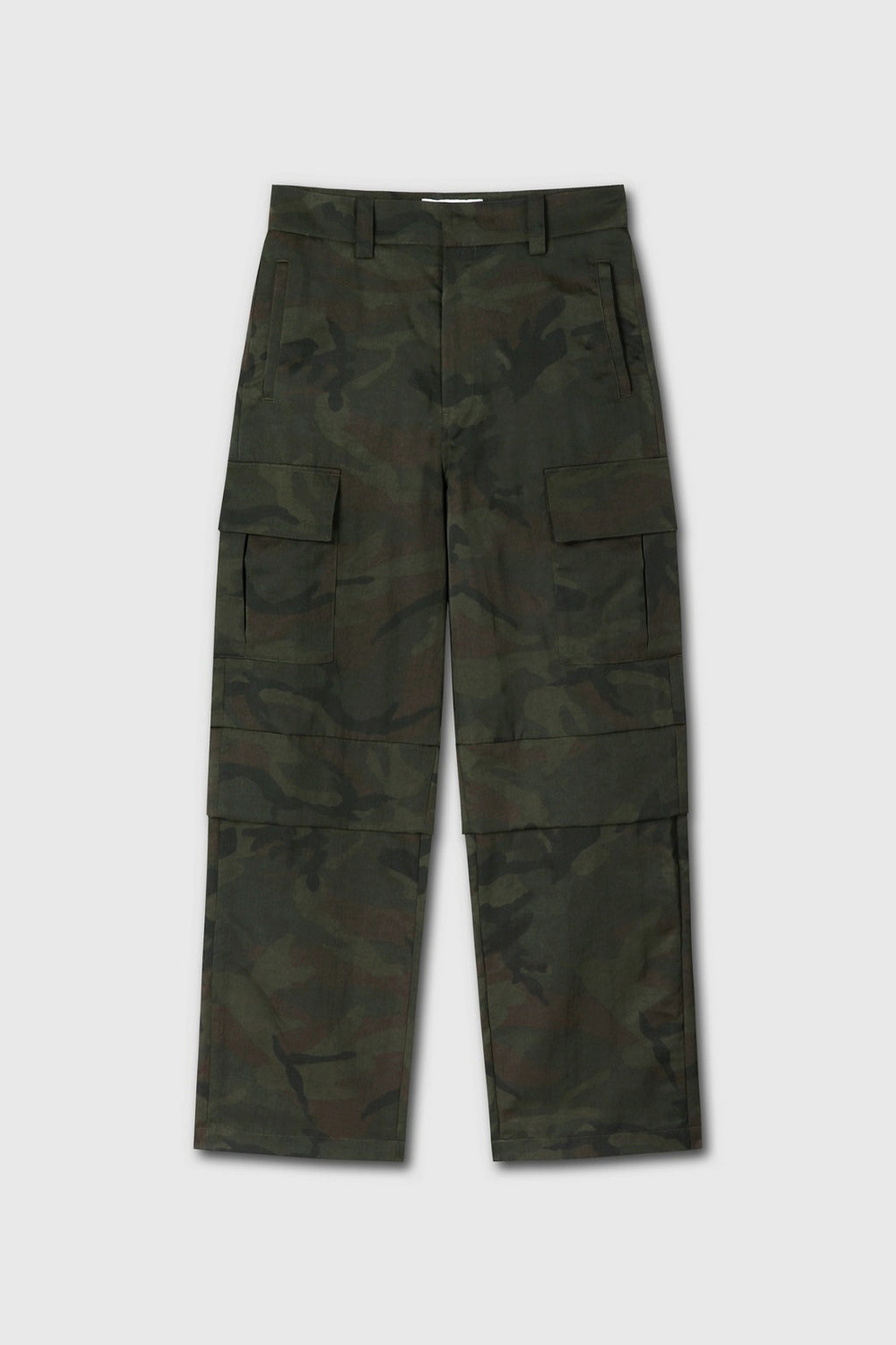 Camouflage Nylon Cargo Pants_ Dark Olive