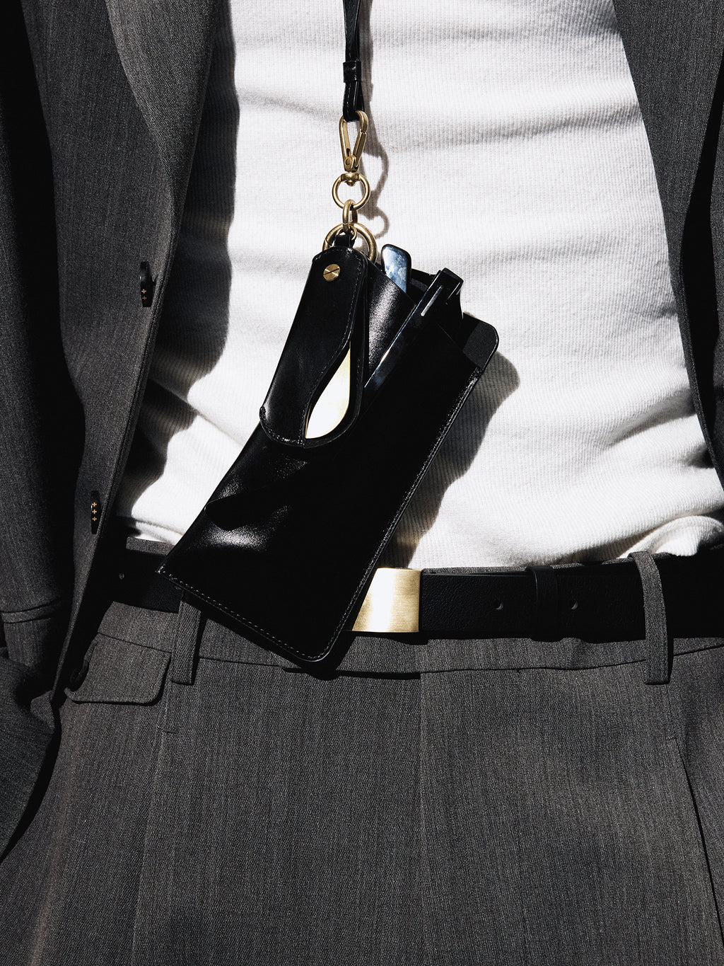 LEATHER ESSENTIAL STRAP_ BLACK