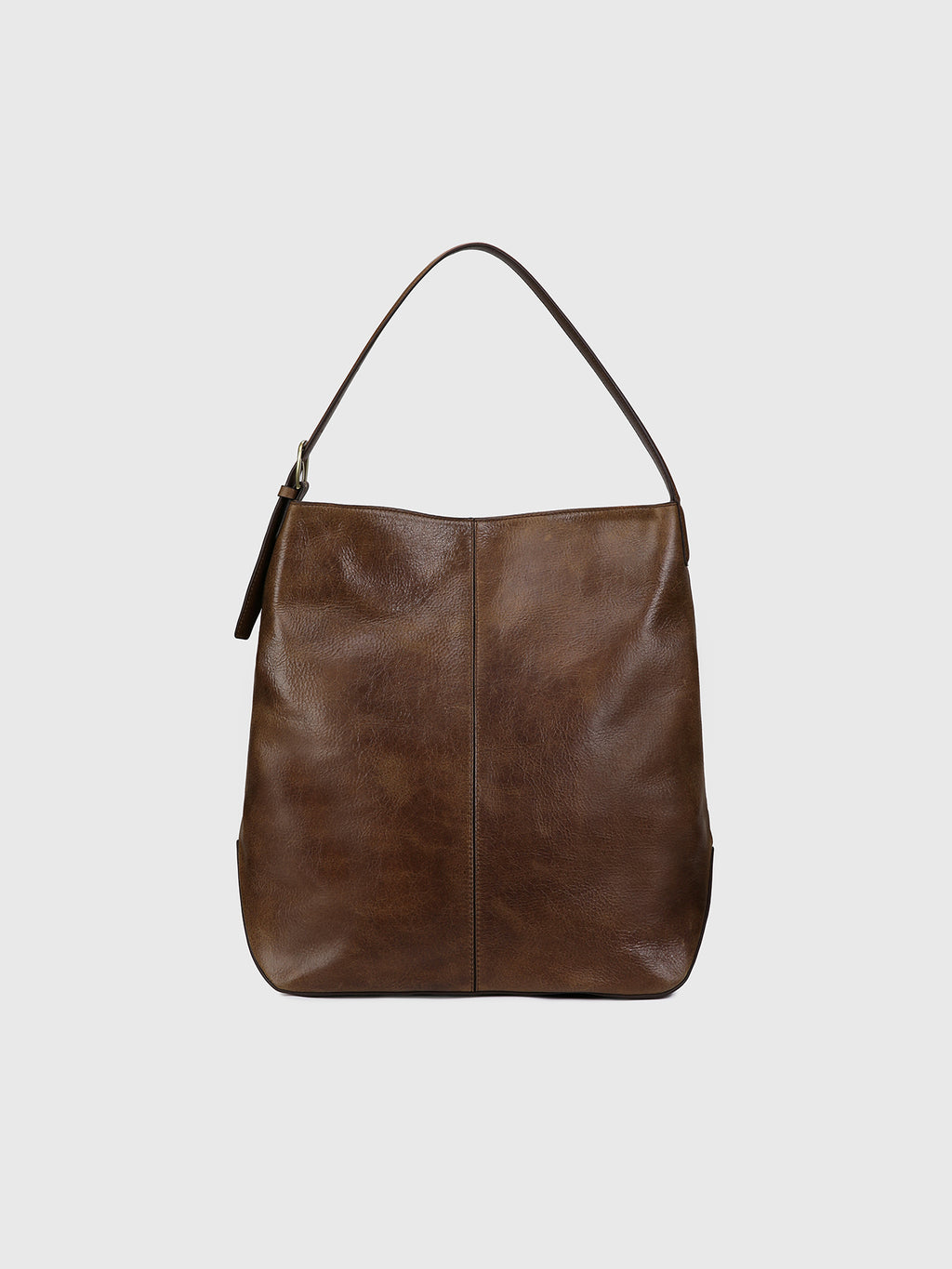 OIL PULL UP LEATHER TOTE BAG_ ANTIQUE BROWN