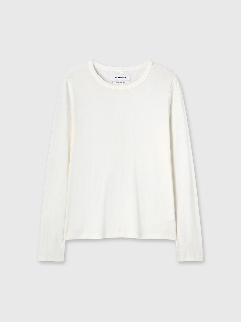 (W) COTTON CASHMERE ESSENTIAL TOP_ IVORY