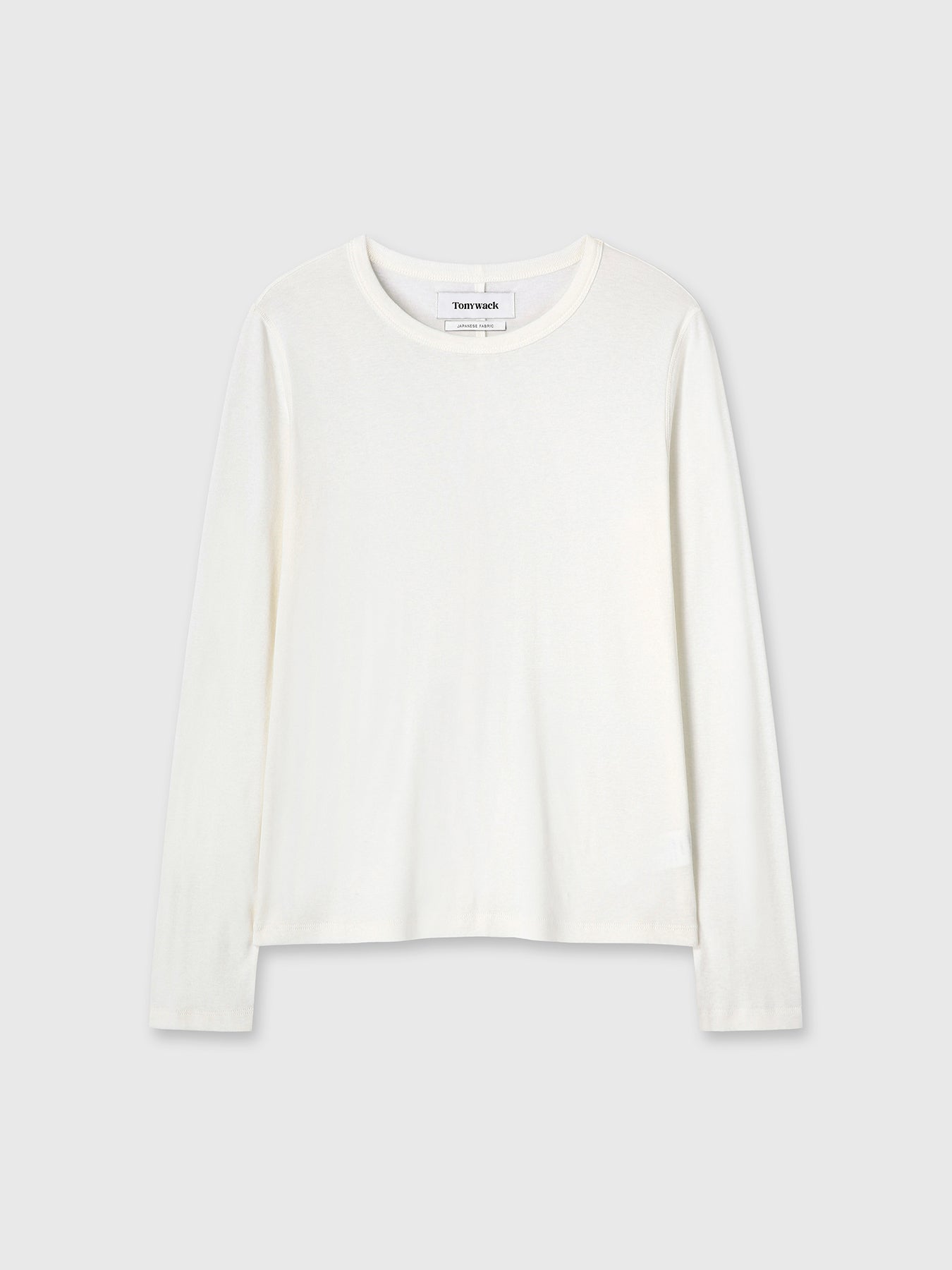 (W) COTTON CASHMERE ESSENTIAL TOP_ IVORY
