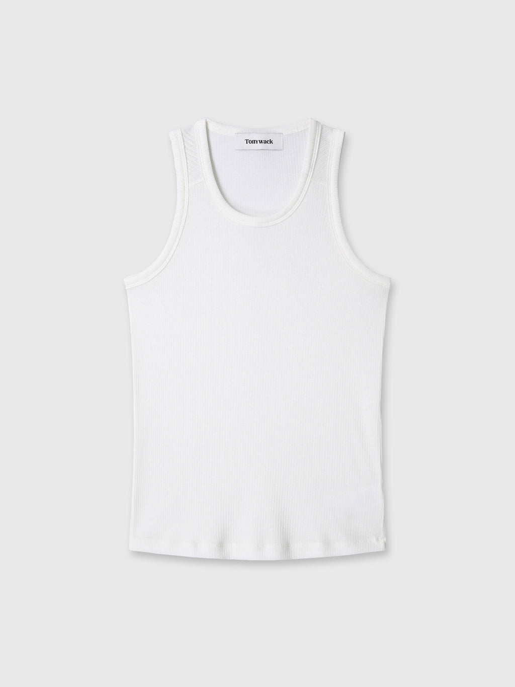 SILK LYOCELL RIB TANK TOP (JAPANESE FABRIC) _ WHITE