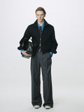 HIGH DENSITY COTTON HARRINGTON JACKET_ NAVY