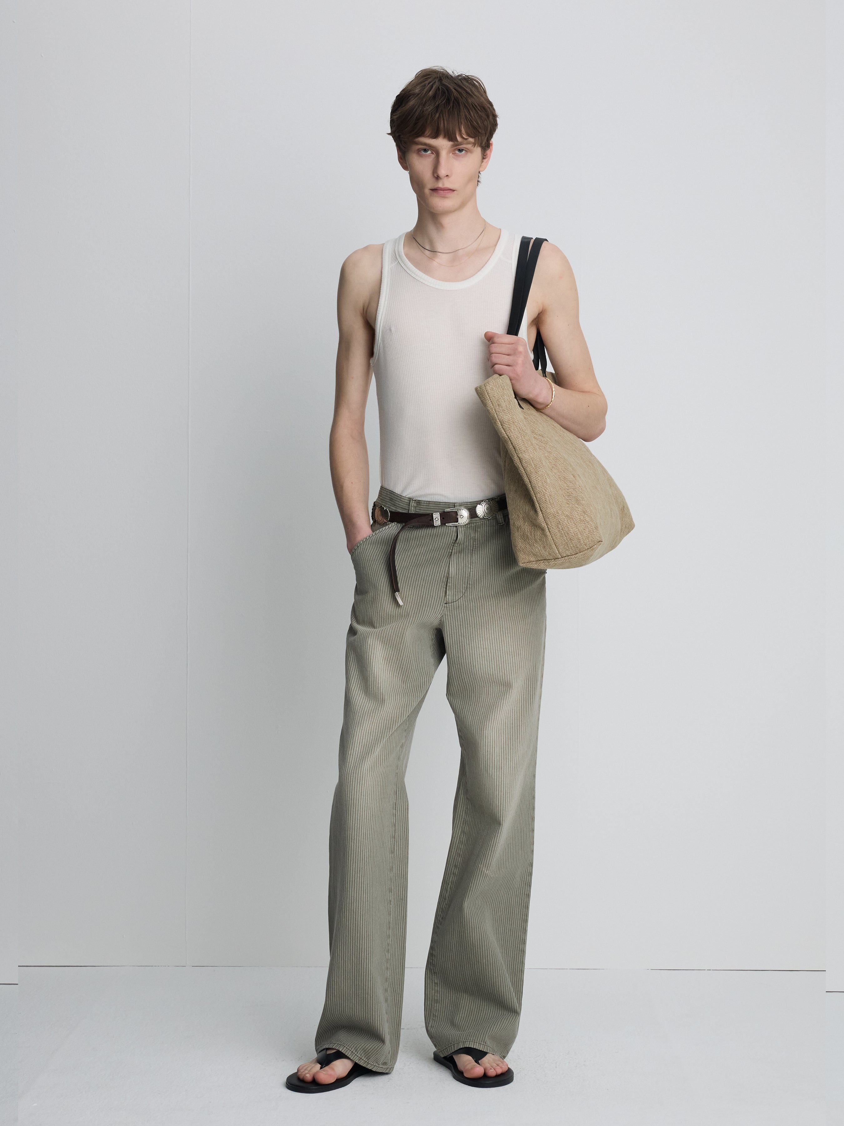 SILK LYOCELL RIB TANK TOP (JAPANESE FABRIC) _ WHITE