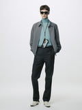 WASHED COTTON LYOCELL BLOUSON JACKET_ FADED CARBON
