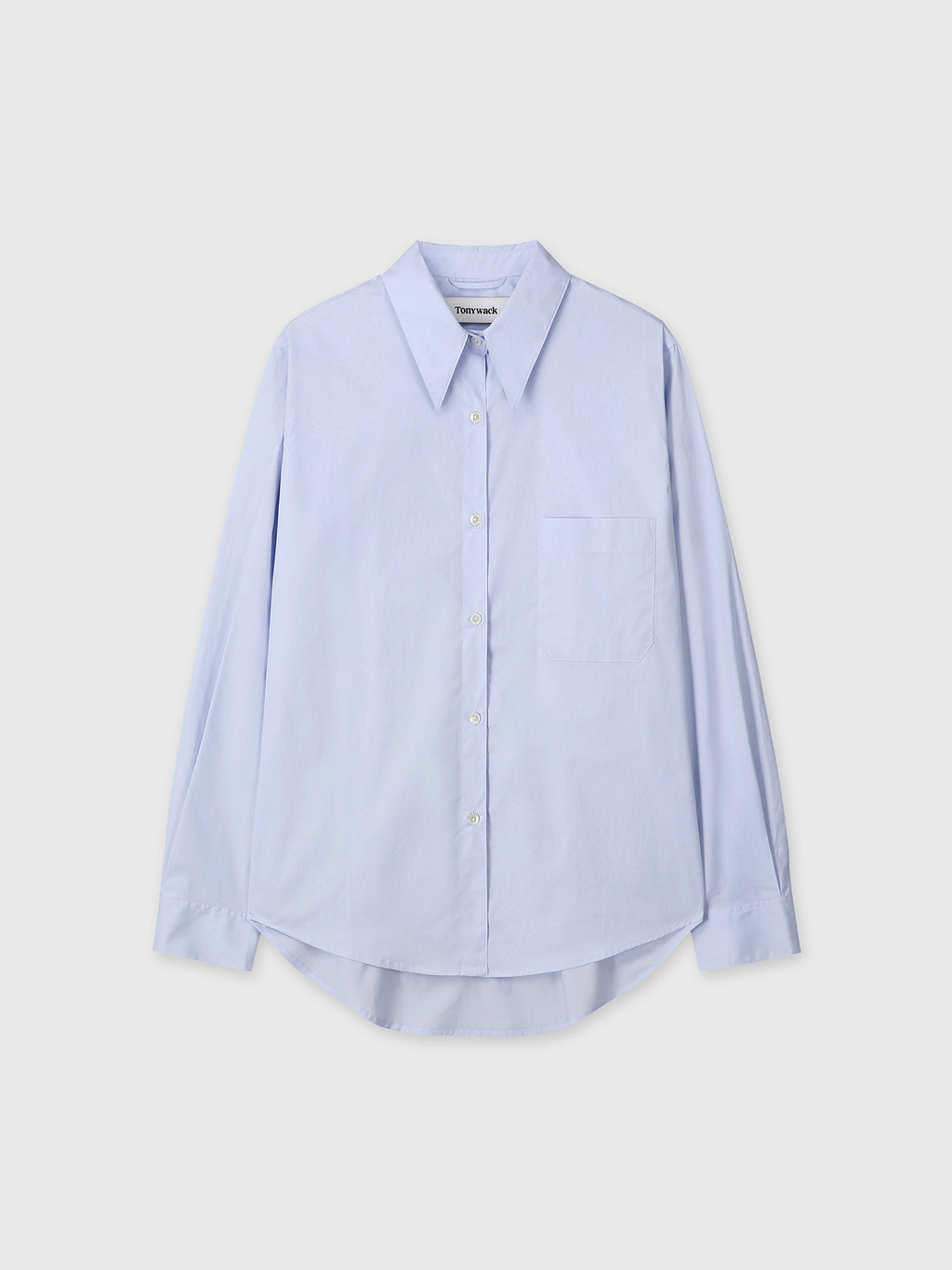 (W) COTTON HIGH-DENSITY SHIRT_ SKY BLUE