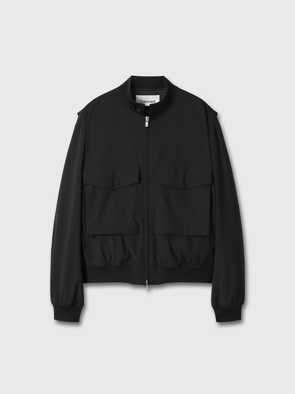 LIGHT WOOL WEB JACKET_ BLACK