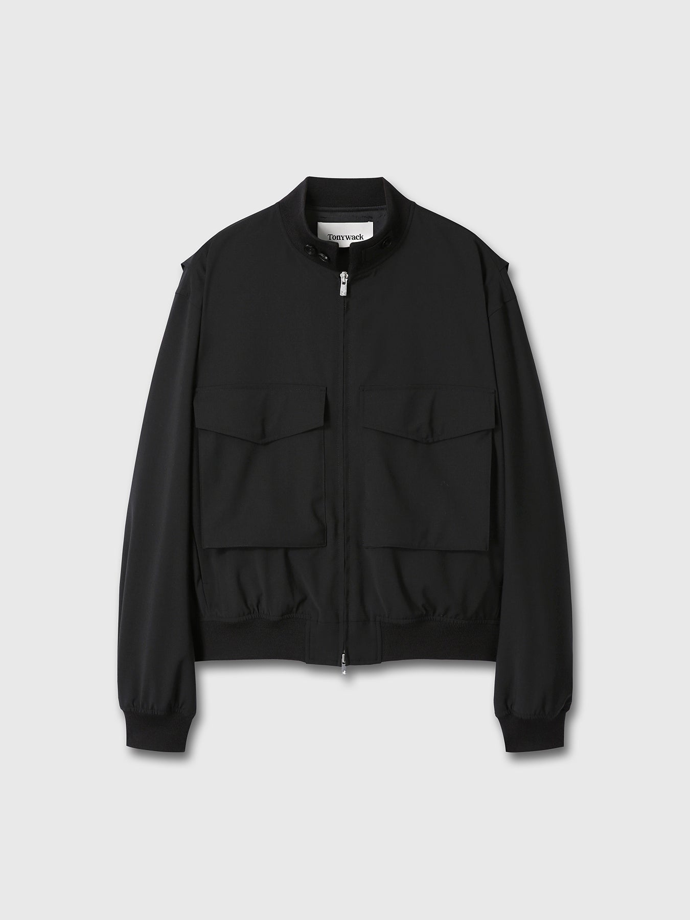 LIGHT WOOL WEB JACKET_ BLACK