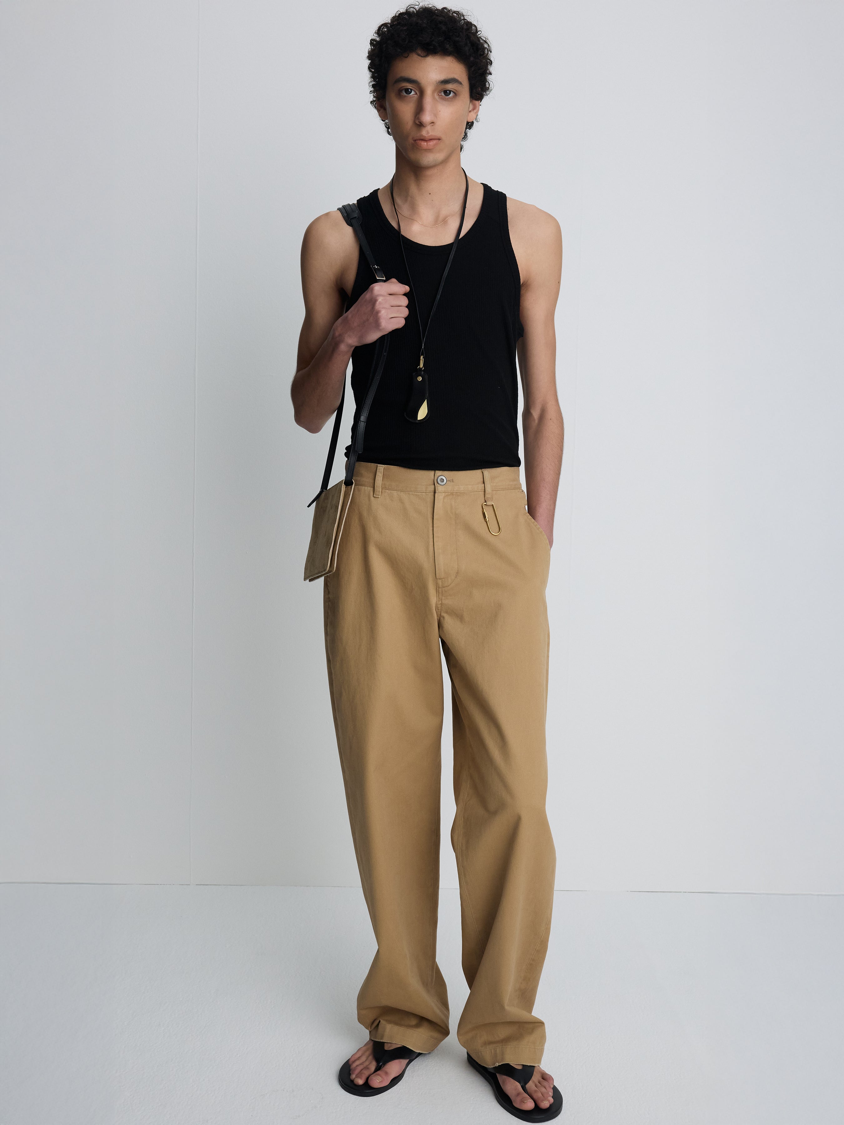 SILK LYOCELL RIB TANK TOP (JAPANESE FABRIC)_ BLACK