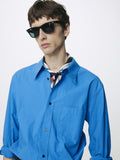 WASHED COTTON SHIRT_ CELTIC BLUE