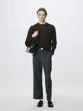 FEATHER-WEIGHT WOOL LONGSLEEVE KNIT_ MERLOT BROWN