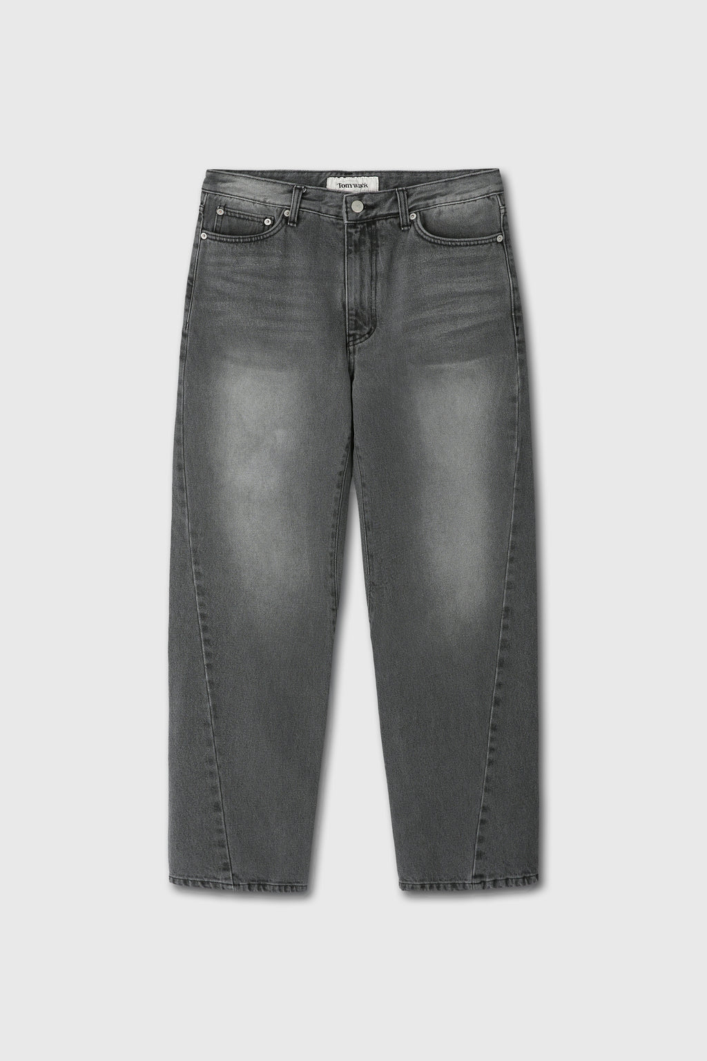 Twist-Cut Denim Jeans_ Washed Grey