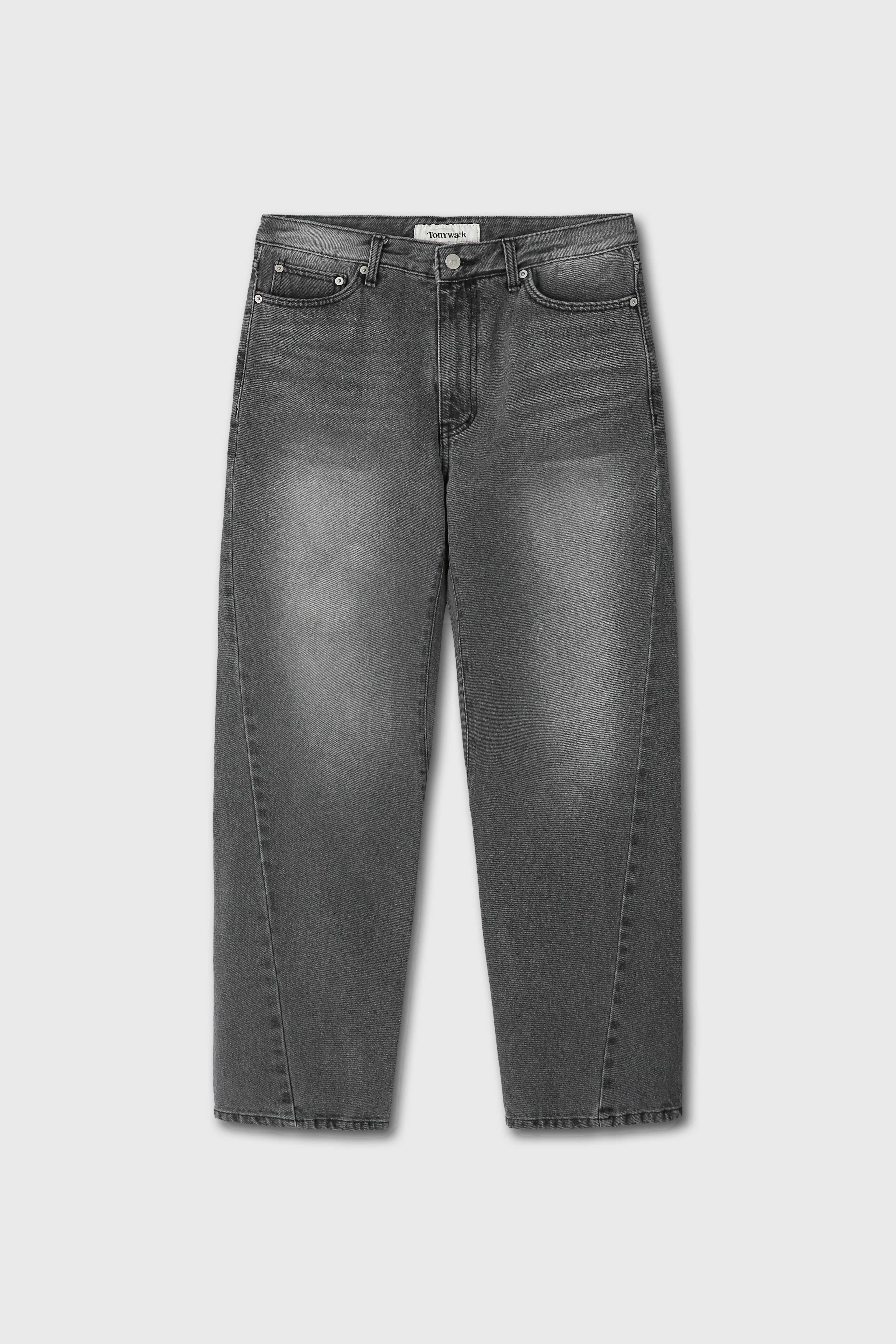 Twist-Cut Denim Jeans_ Washed Grey