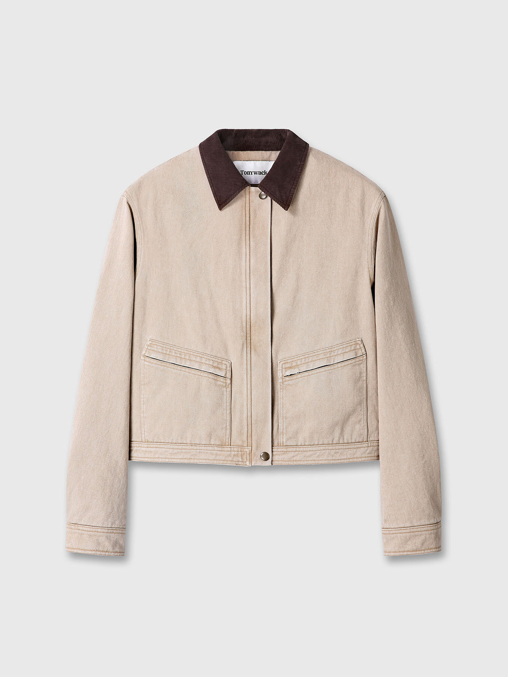 (W) CROPPED WORK JACKET_ WASHED BEIGE