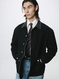GARMENT WASHED BARN JACKET_ FADED BLACK
