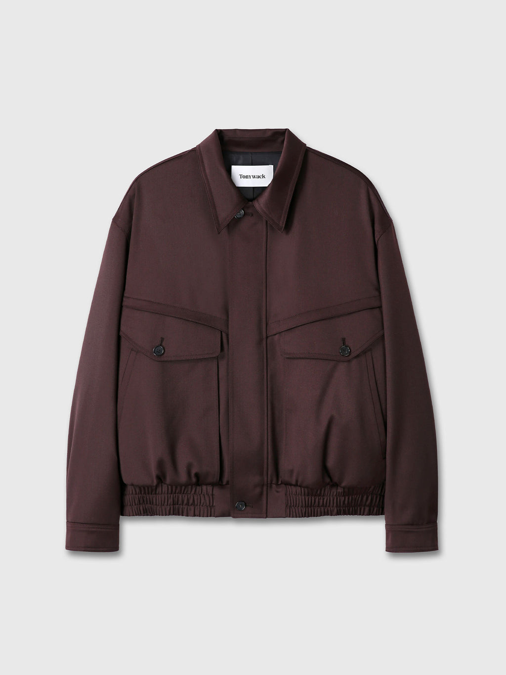 WOOL VISCOSE OVERSIZED BOMBER JACKET_ DARK BURGUNDY