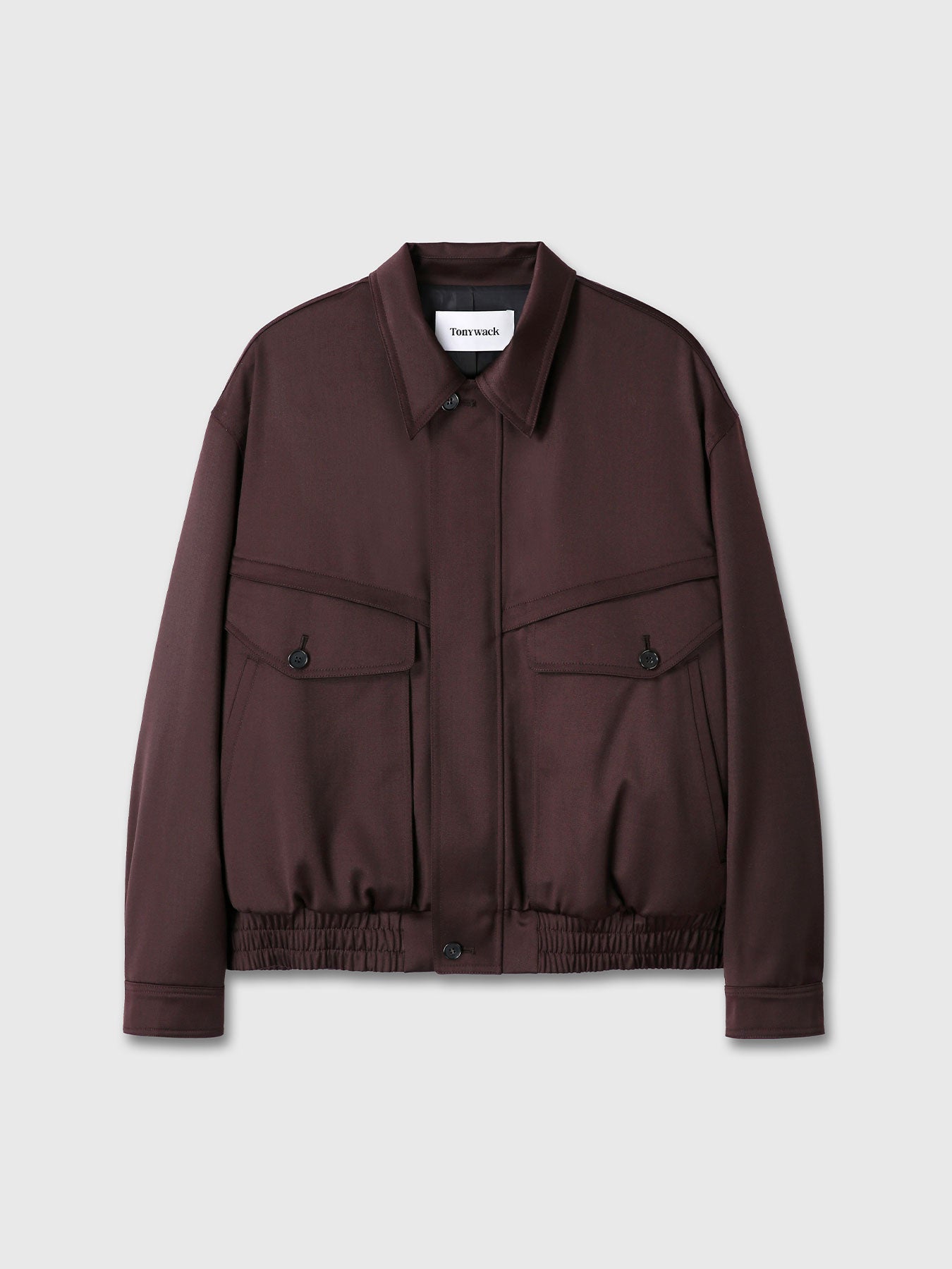 WOOL VISCOSE OVERSIZED BOMBER JACKET_ DARK BURGUNDY