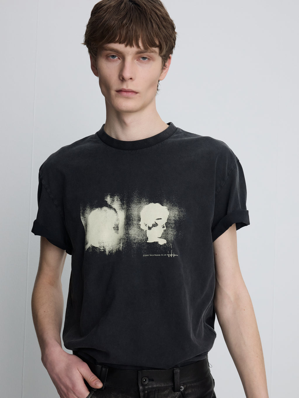 GARMENT DYED PROFILED T-SHIRT_ FADED BLACK