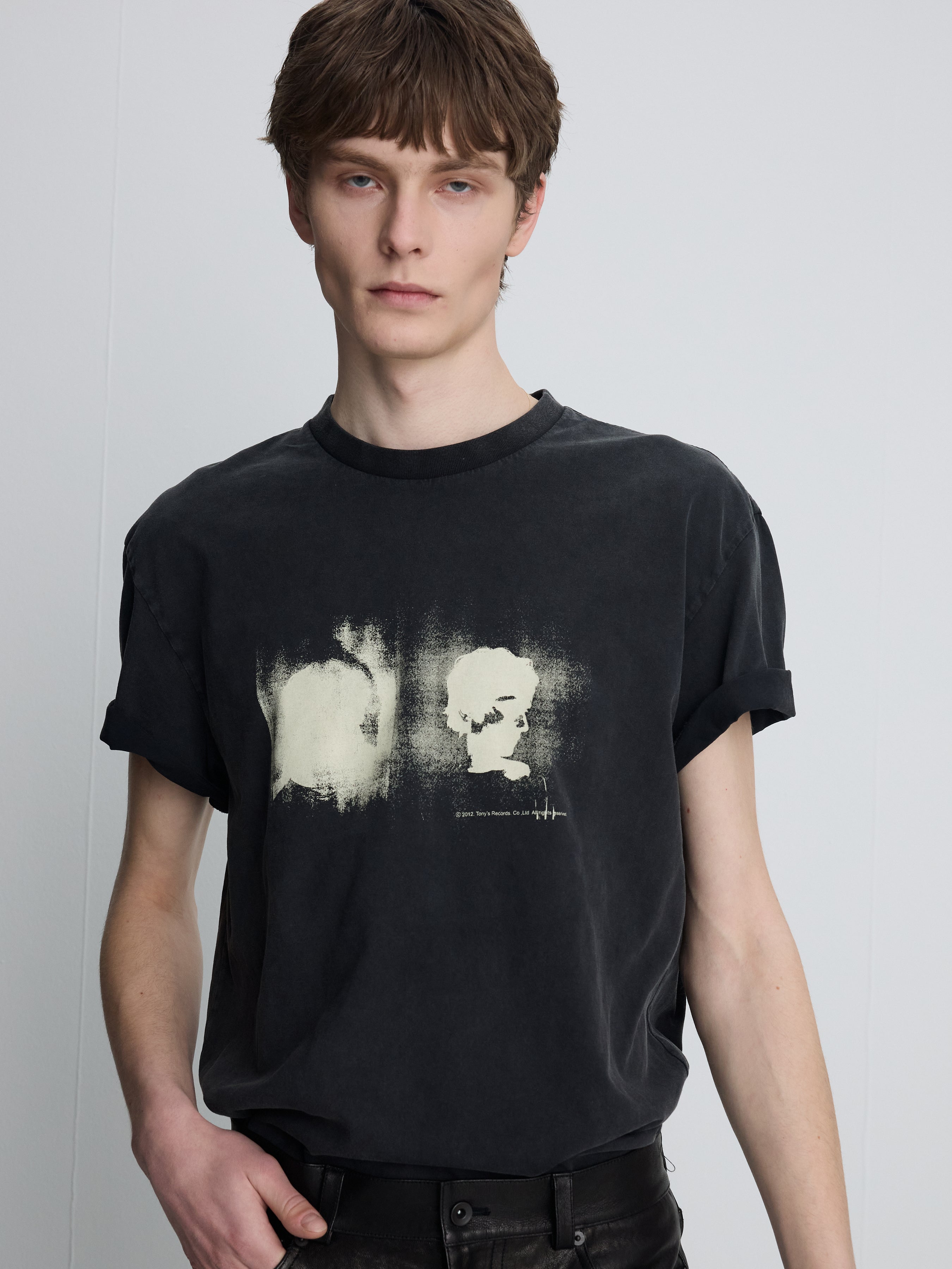 GARMENT DYED PROFILED T-SHIRT_ FADED BLACK