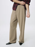 TROPICAL WOOL DRAWSTRING PANTS_ BEIGE