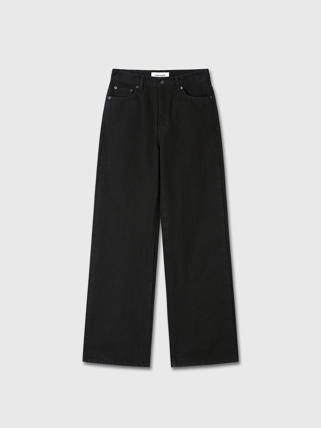 (W) WIDE-LEG BAGGY DENIM JEANS_ BLACK